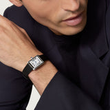 Cartier Tank Must SolarBeat Small Steel Black Calfskin Leather WSTA0119