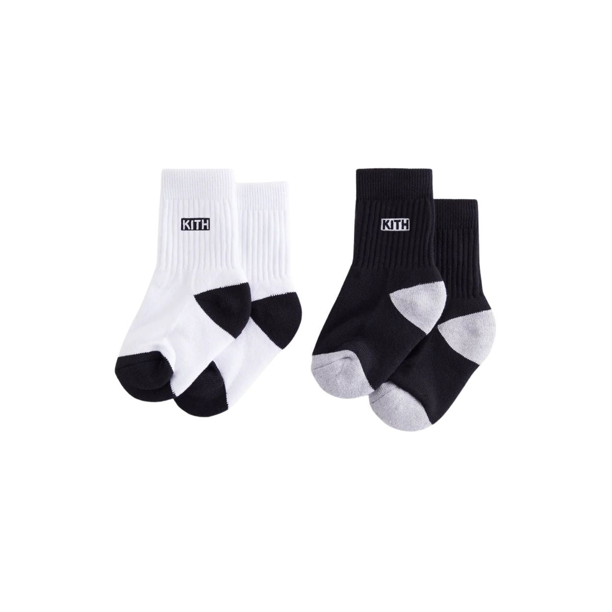 Kith Baby Toddler Classic Crew 2-Pack Socks White