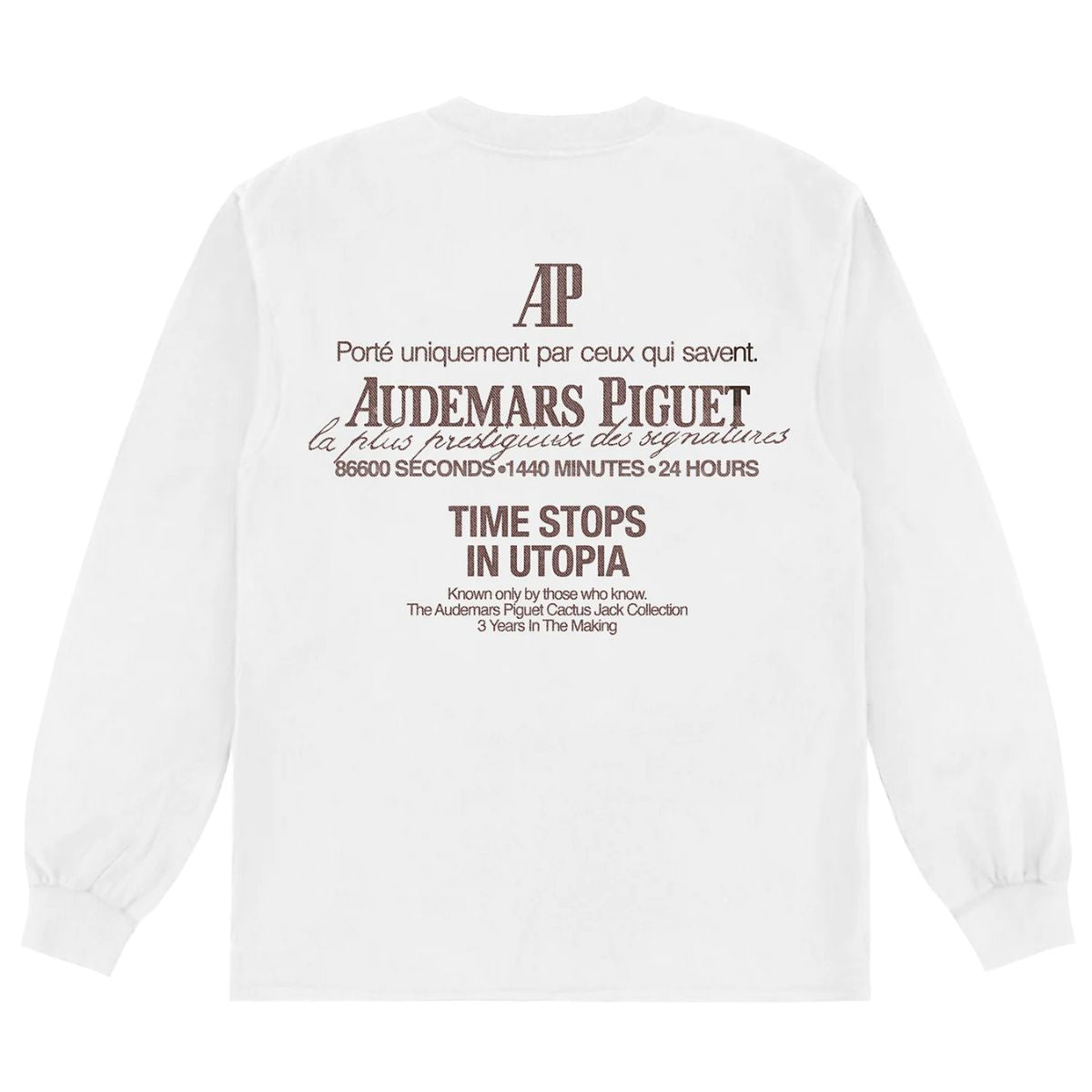 Travis Scott Cactus Jack x Audemars Piguet Utopia Long Sleeve T-Shirt White