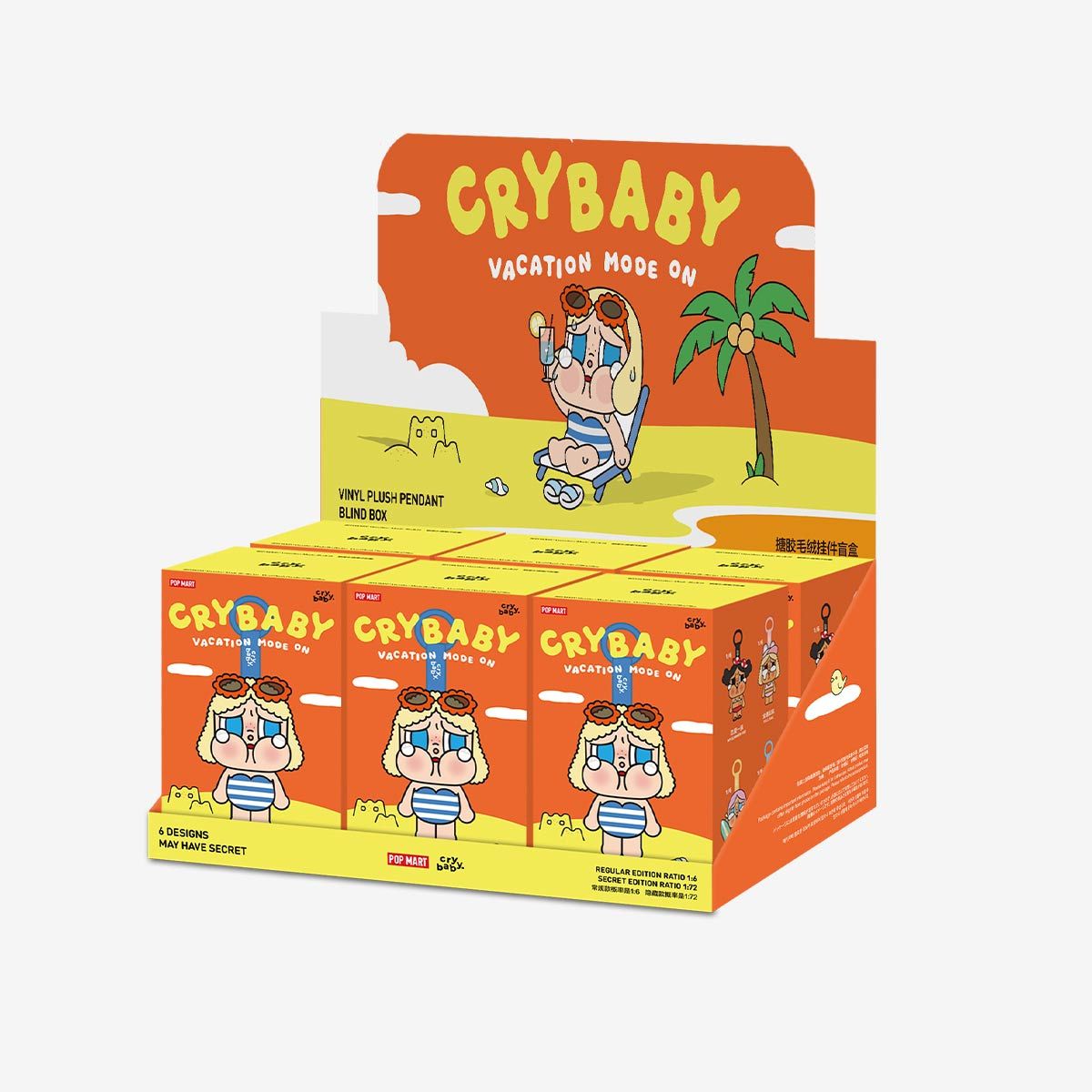 Pop Mart Crybaby Vacation Mode On Series-Vinyl Plush Pendant