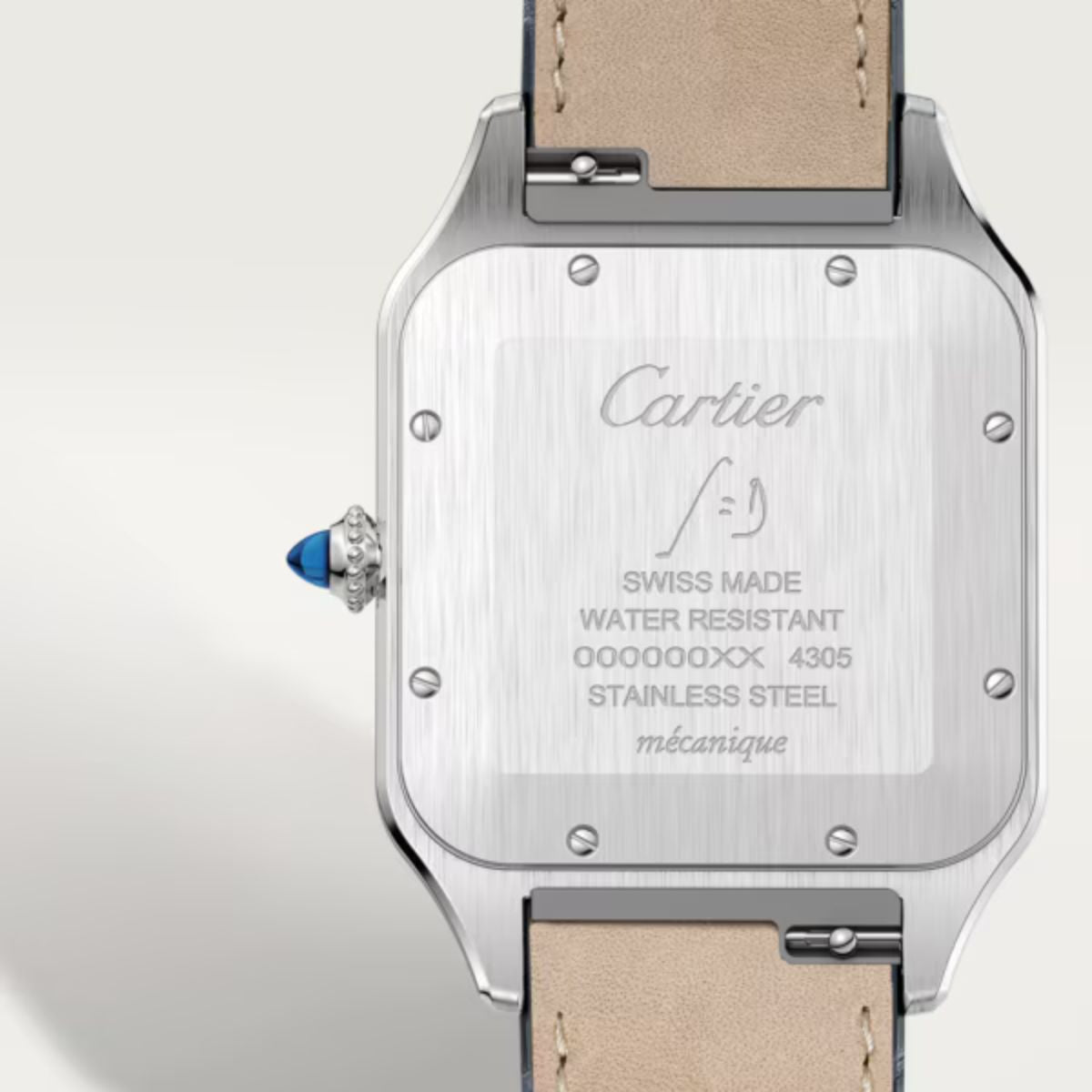Cartier Santos Dumont Extra Large Two Tone RG Croco Strap W2SA0017