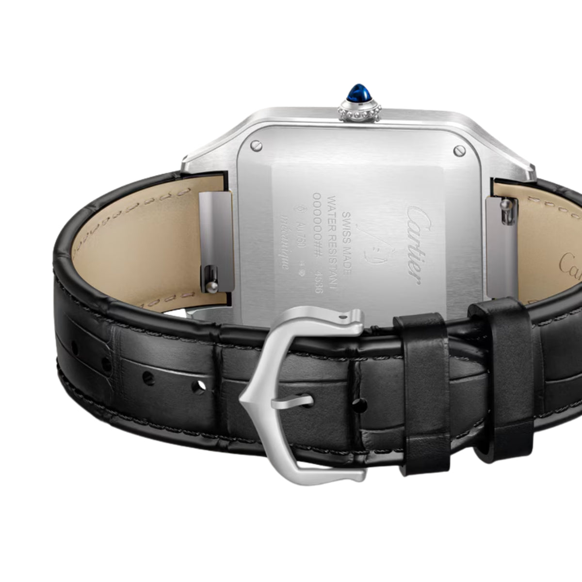 Cartier Santos Dumont Extra Large YG Case Croco Strap W2SA0034