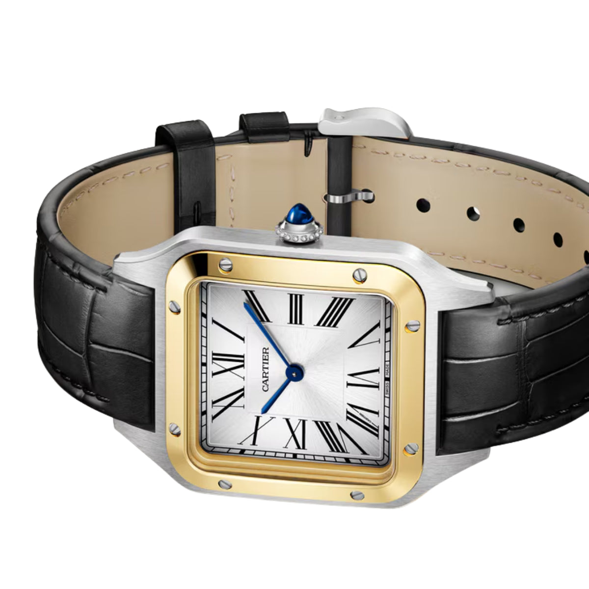 Cartier Santos Dumont Extra Large YG Case Croco Strap W2SA0034