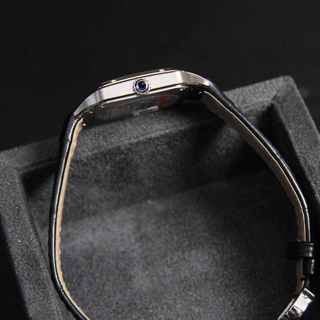 Cartier 38 Santos Dumont Small Silver Dial Two Tone W2SA0038