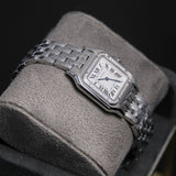 Cartier 27 Panthère Medium White Dial Diamond Bezel W4PN0018
