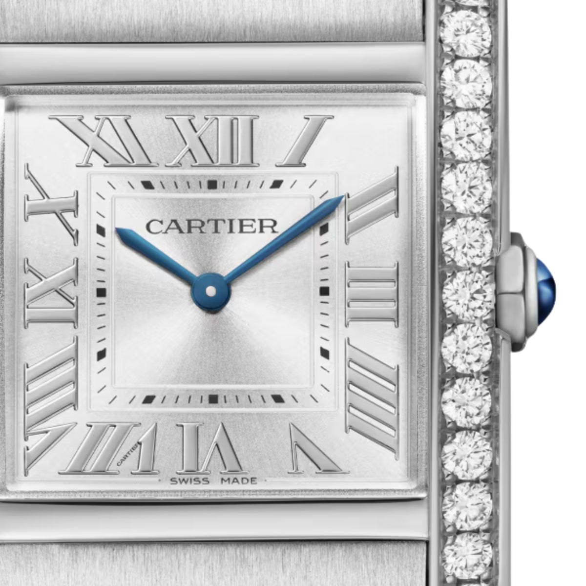 Cartier Tank Francaise Medium Steel Diamonds W4TA0021