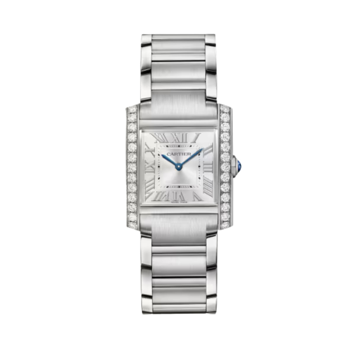 Cartier Tank Francaise Medium Steel Diamonds W4TA0021