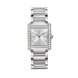 Cartier Tank Francaise Medium Steel Diamonds W4TA0021