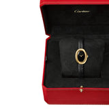 Cartier Baignoire Watch Mini Yellow Gold Black Varnished Leather WGBA0040