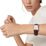 Cartier Tank Louis Cartier Large Rose Gold Semi Matt Brown Alligator Skin Leather WGTA0011