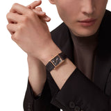 Cartier Tank Louis Cartier Large Rose Gold Semi Matte Grey Alligator Skin Leather WGTA0092