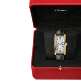 Cartier Tank Americaine Large Rose Gold Semi Matte Grey Alligator Skin Leather WGTA0134