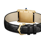 Cartier Tank Louis Cartier Large Yellow Gold Semi Matte Black Alligator Leather WGTA0211