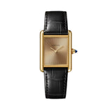 Cartier Tank Louis Cartier Large Yellow Gold Semi Matte Black Alligator Leather WGTA0211