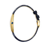 Cartier Tank Americaine Small Yellow Gold Shiny Navy Blue Alligator Leather WGTA0299