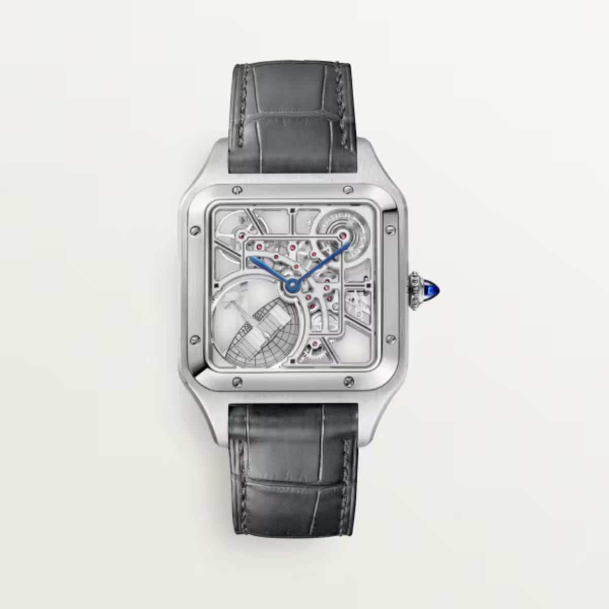 Cartier Santos Dumont Skeleton Equipped With A Micro Rotor Large Model WHSA0032
