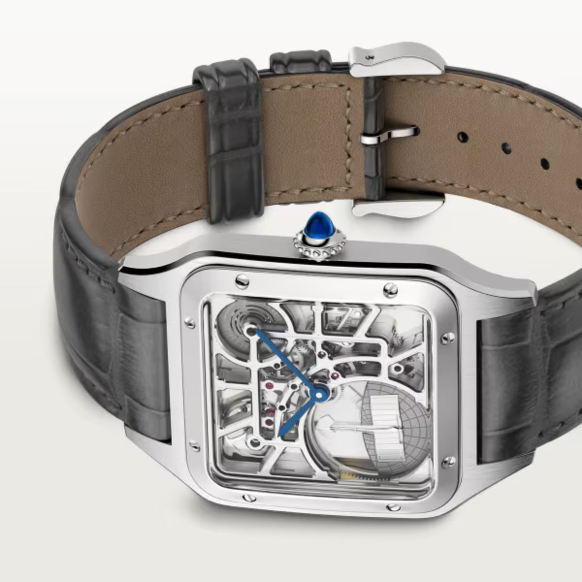 Cartier Santos Dumont Skeleton Equipped With A Micro Rotor Large Model WHSA0032