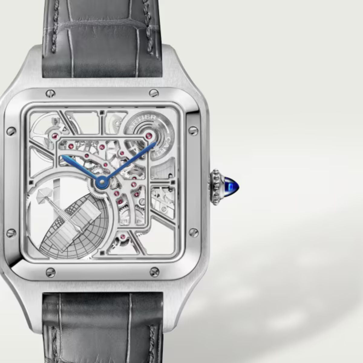 Cartier Santos Dumont Skeleton Equipped With A Micro Rotor Large Model WHSA0032