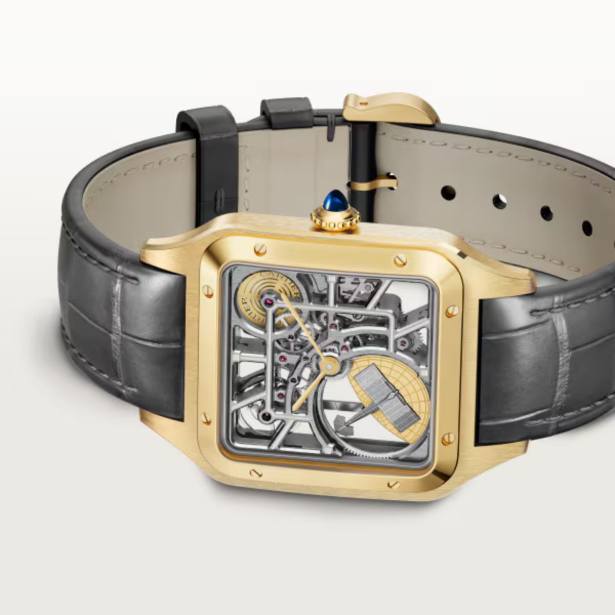 Cartier Santos Dumont Skeleton Equipped With A Micro Rotor Large Model WHSA0043