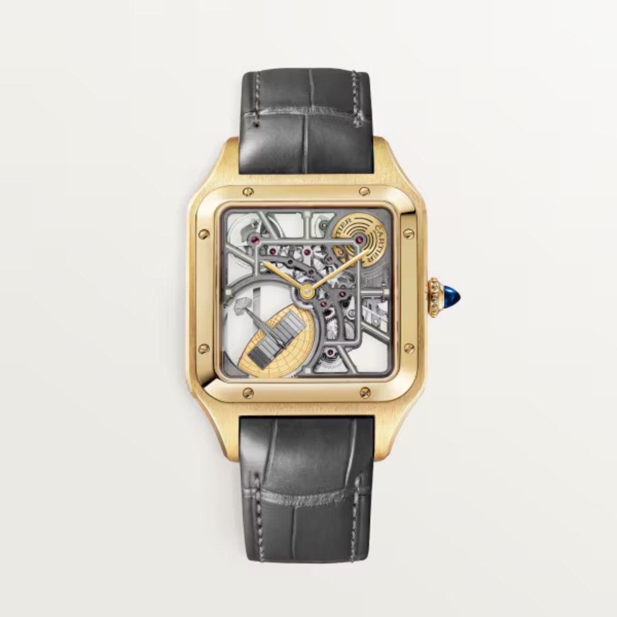 Cartier Santos Dumont Skeleton Equipped With A Micro Rotor Large Model WHSA0043