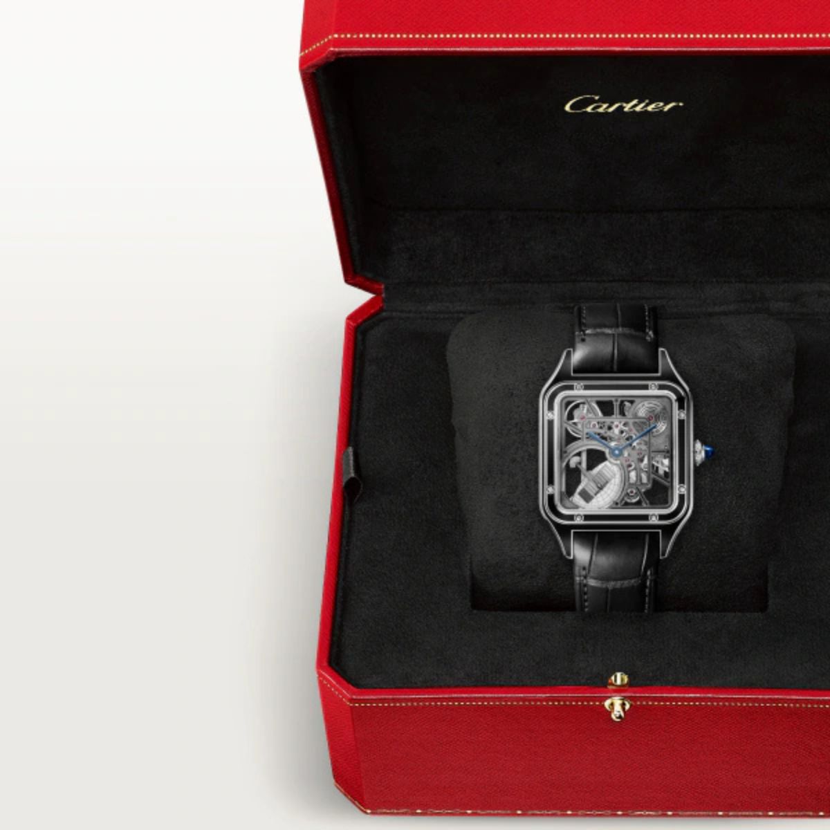 Cartier Santos Dumont Skeleton Equipped With A Micro Rotor Large Model WHSA0044