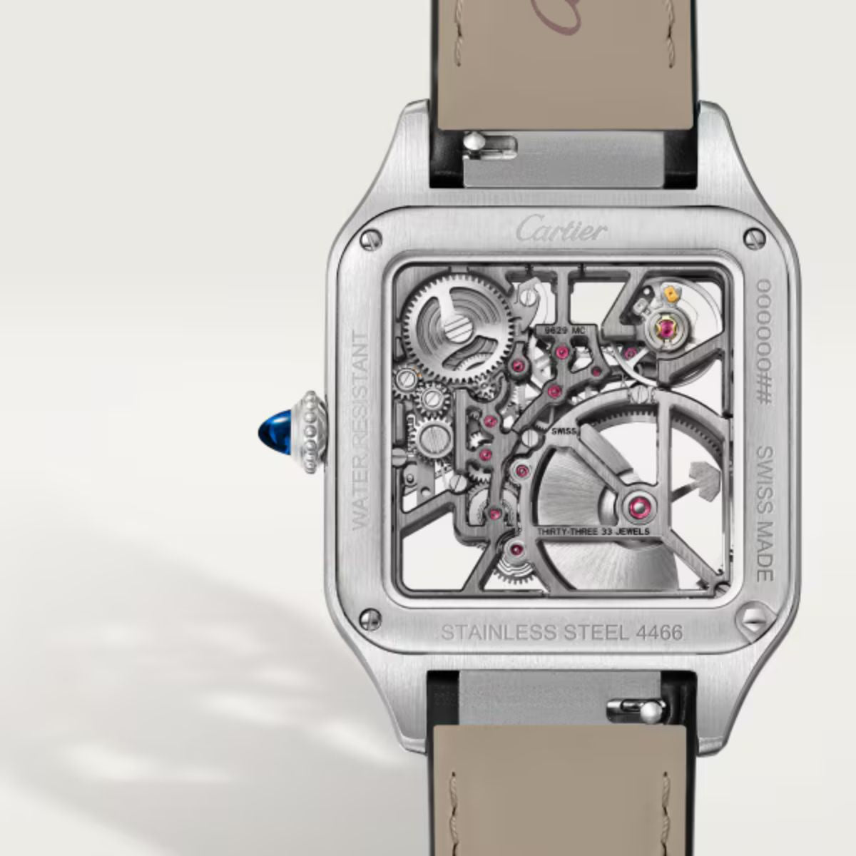 Cartier Santos Dumont Skeleton Equipped With A Micro Rotor Large Model WHSA0044
