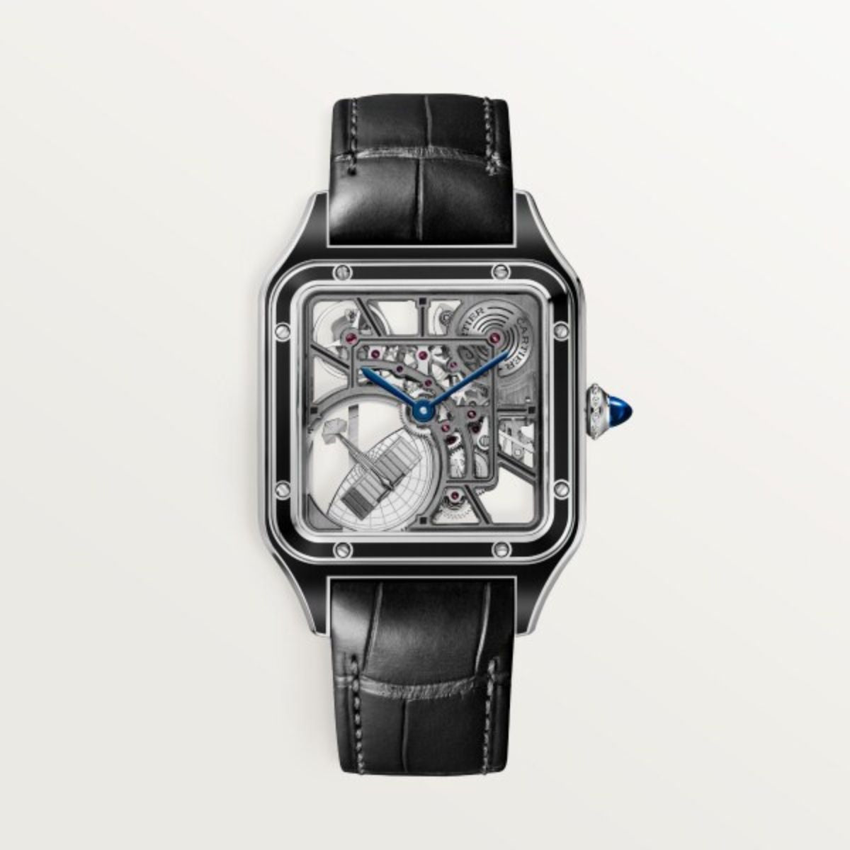 Cartier Santos Dumont Skeleton Equipped With A Micro Rotor Large Model WHSA0044