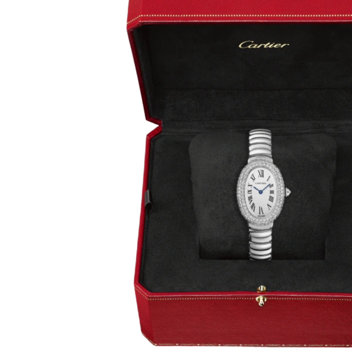 Cartier Baignoire Watch Small White Gold Diamonds WJBA0020