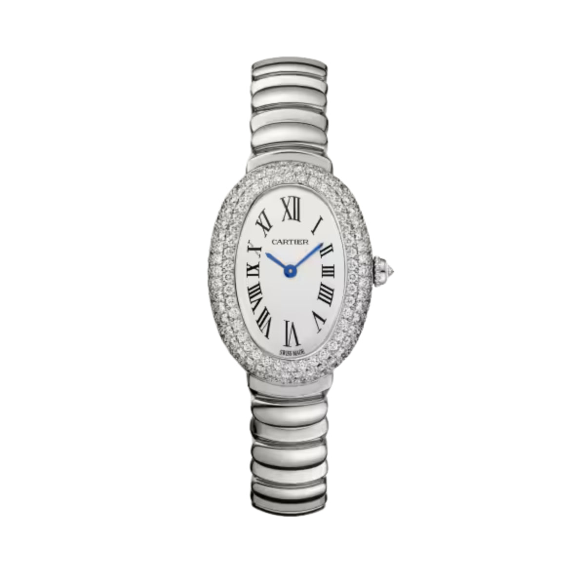 Cartier Baignoire Watch Small White Gold Diamonds WJBA0020