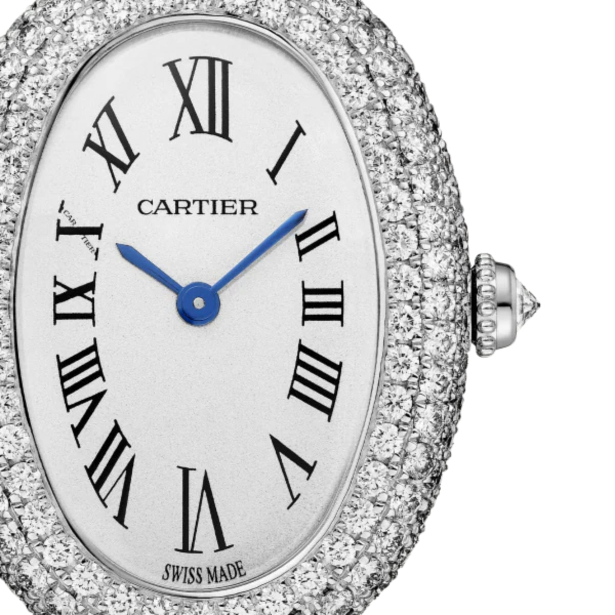 Cartier Baignoire Watch Small White Gold Diamonds WJBA0020