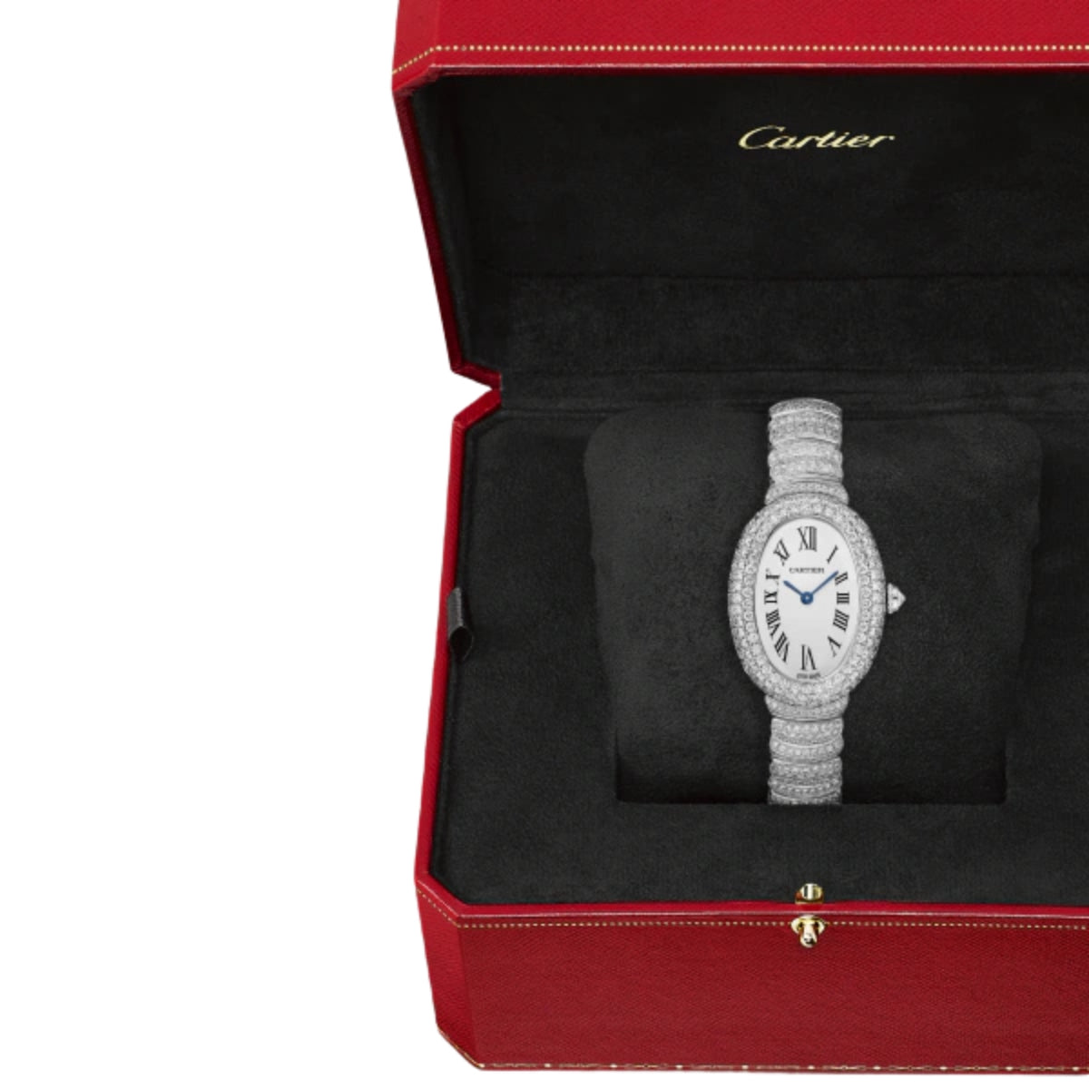Cartier Baignoire Watch Small White Gold Diamonds WJBA0021