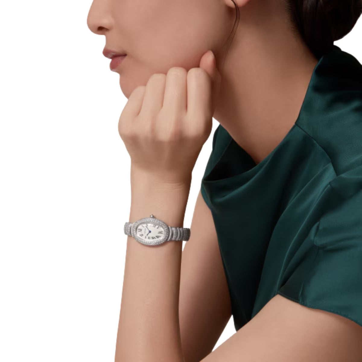 Cartier Baignoire Watch Small White Gold Diamonds WJBA0021