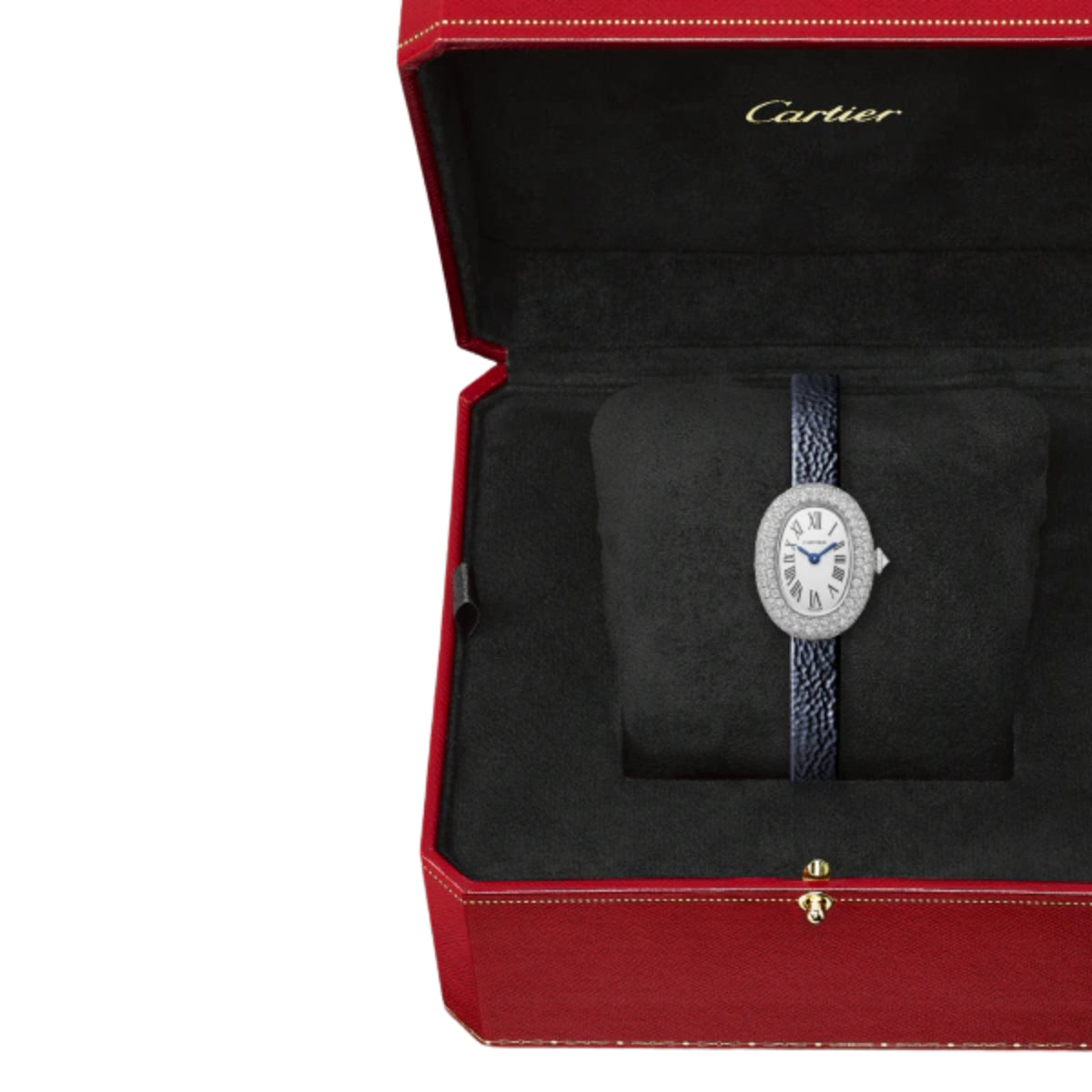 Cartier Baignoire Watch Mini White Gold Diamonds WJBA0036