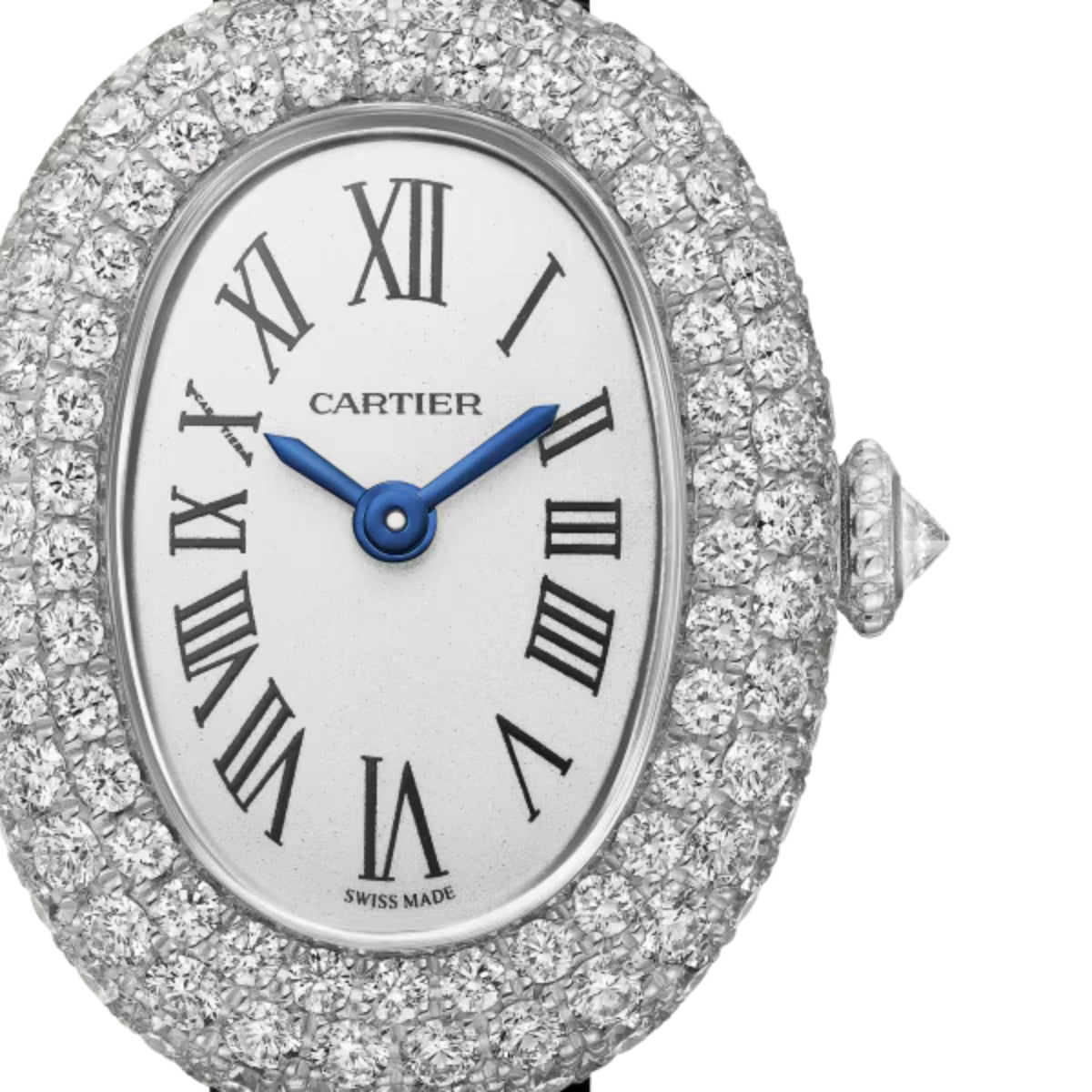 Cartier Baignoire Watch Mini White Gold Diamonds WJBA0036