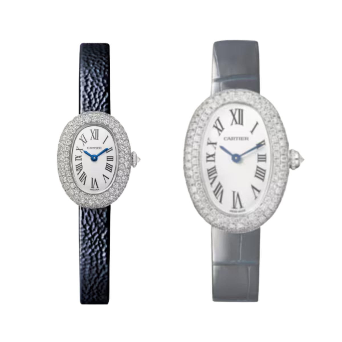 Cartier Baignoire Watch Mini White Gold Diamonds WJBA0036