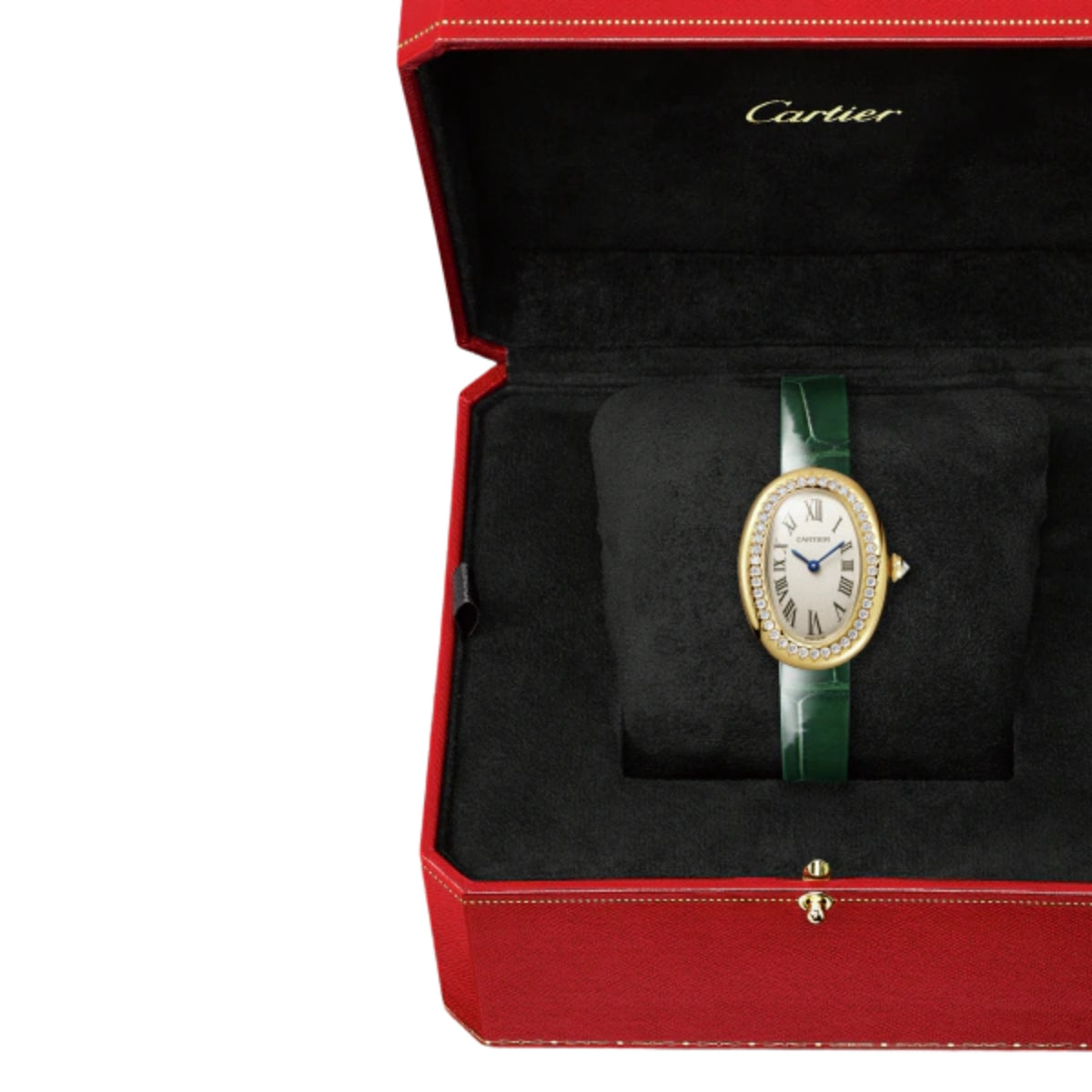 Cartier Baignoire Watch Small Yellow Gold Diamonds WJBA0038