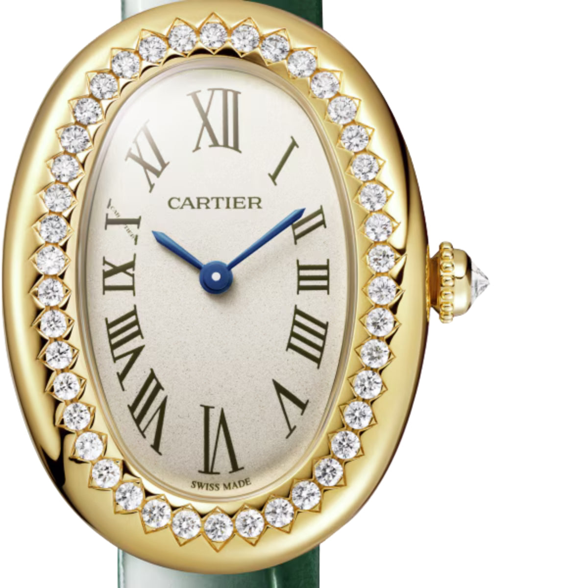 Cartier Baignoire Watch Small Yellow Gold Diamonds WJBA0038
