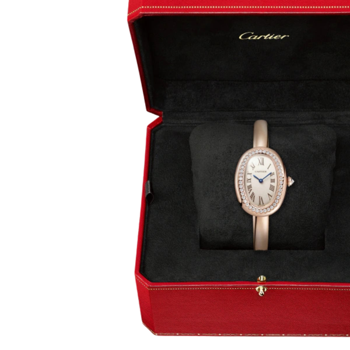 Cartier Baignoire Watch Small Size 15/16/17 Rose Gold Diamonds WJBA0041