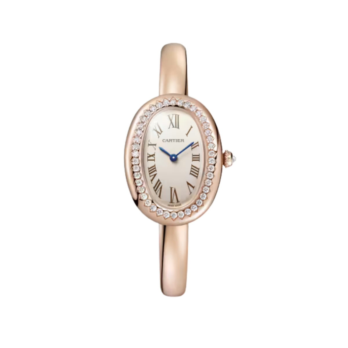 Cartier Baignoire Watch Small Size 15/16/17 Rose Gold Diamonds WJBA0041