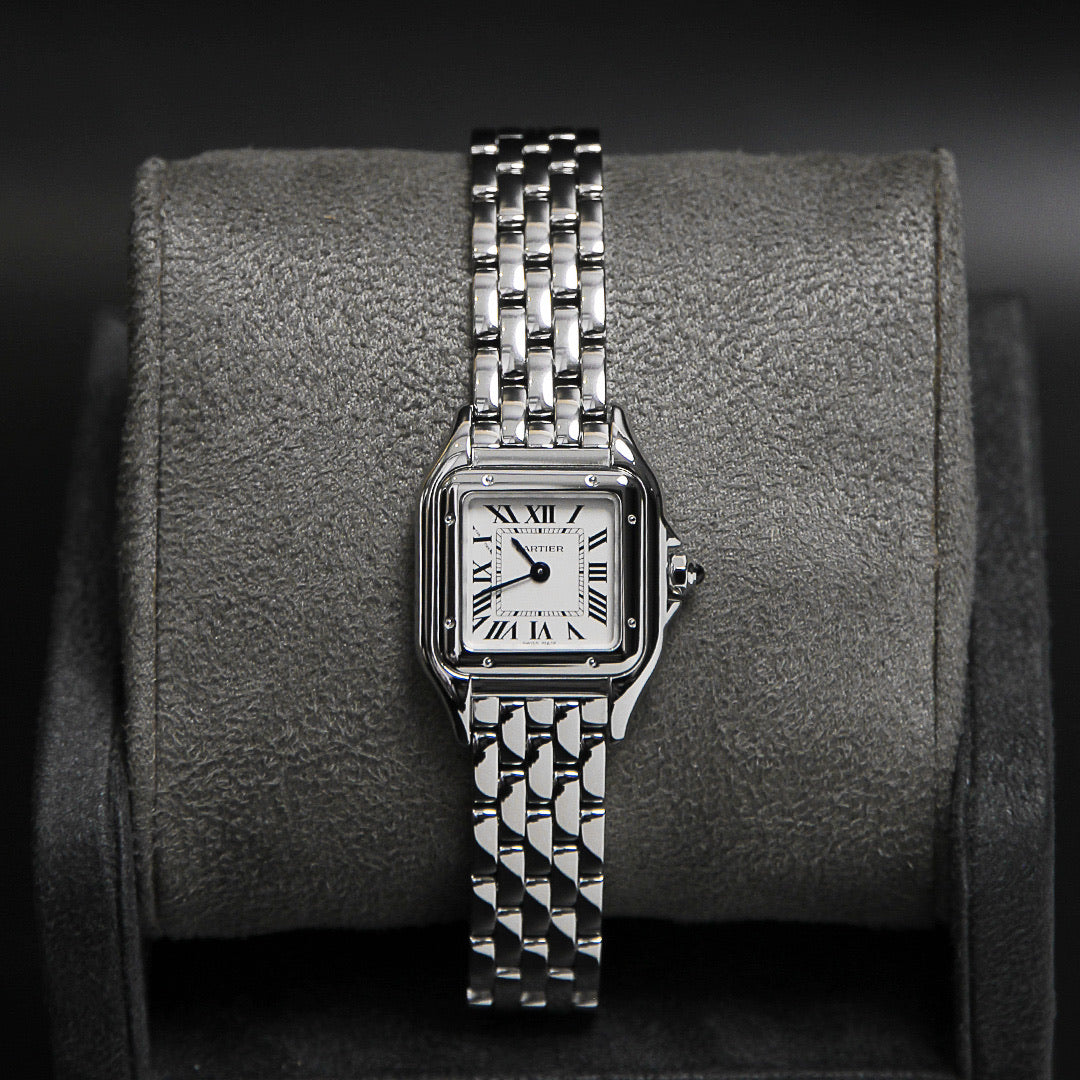 Cartier Panthere Mini Model Silver Dial Steel Strap WSPN0012