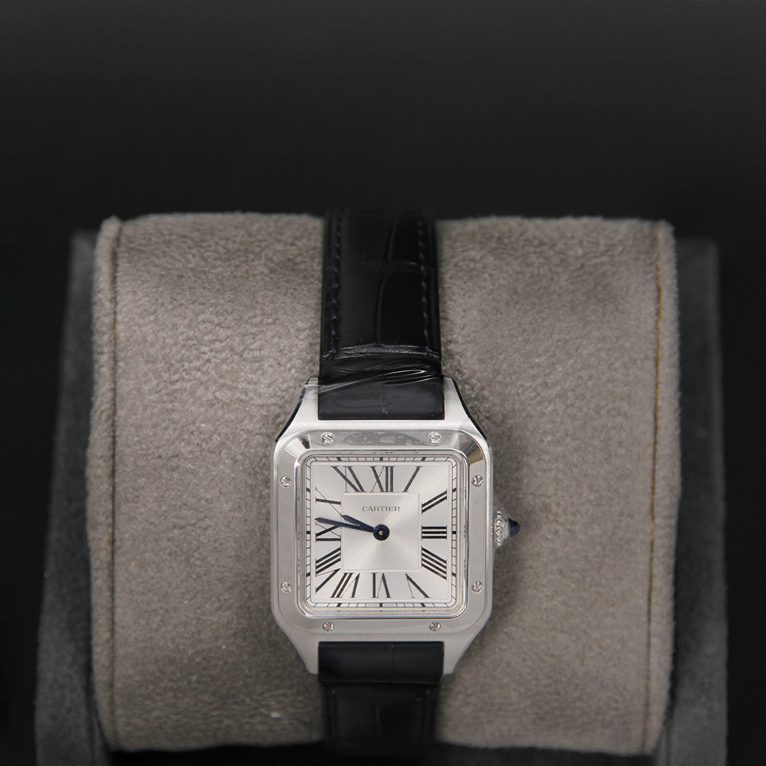 Cartier 38 Santos Dumont Small Silver Dial WSSA0023