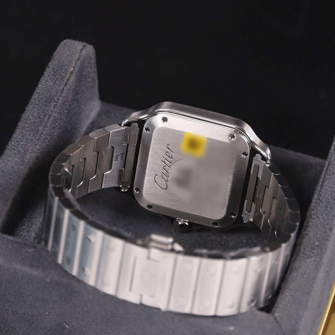 Cartier 35 Santos Medium White Dial WSSA0029