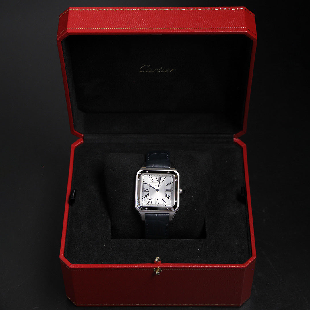 Cartier 47 Santos Dumont Extra Large Silver Dial WSSA0032