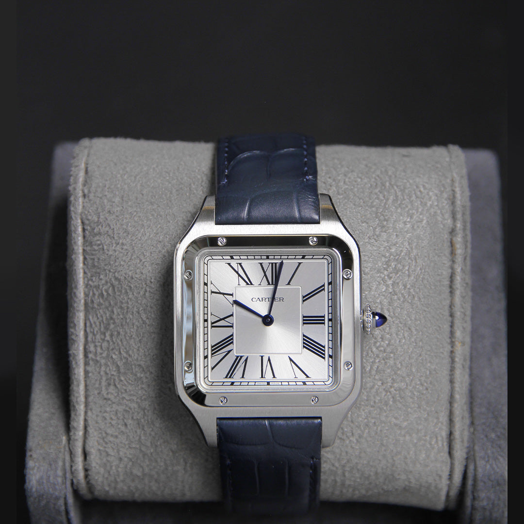 Cartier 47 Santos Dumont Extra Large Silver Dial WSSA0032