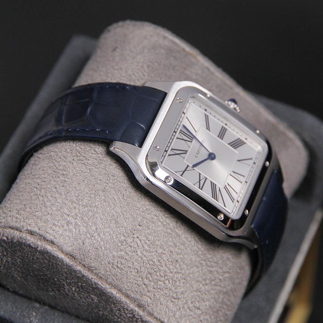 Cartier 47 Santos Dumont Extra Large Silver Dial WSSA0032