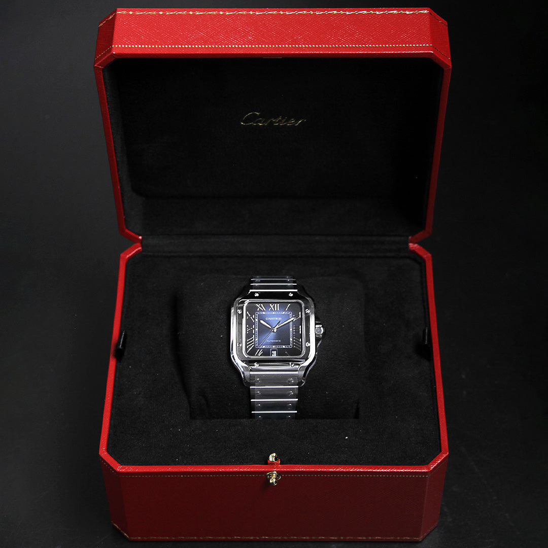 Cartier 40 Santos Large Blue Dial WSSA0071