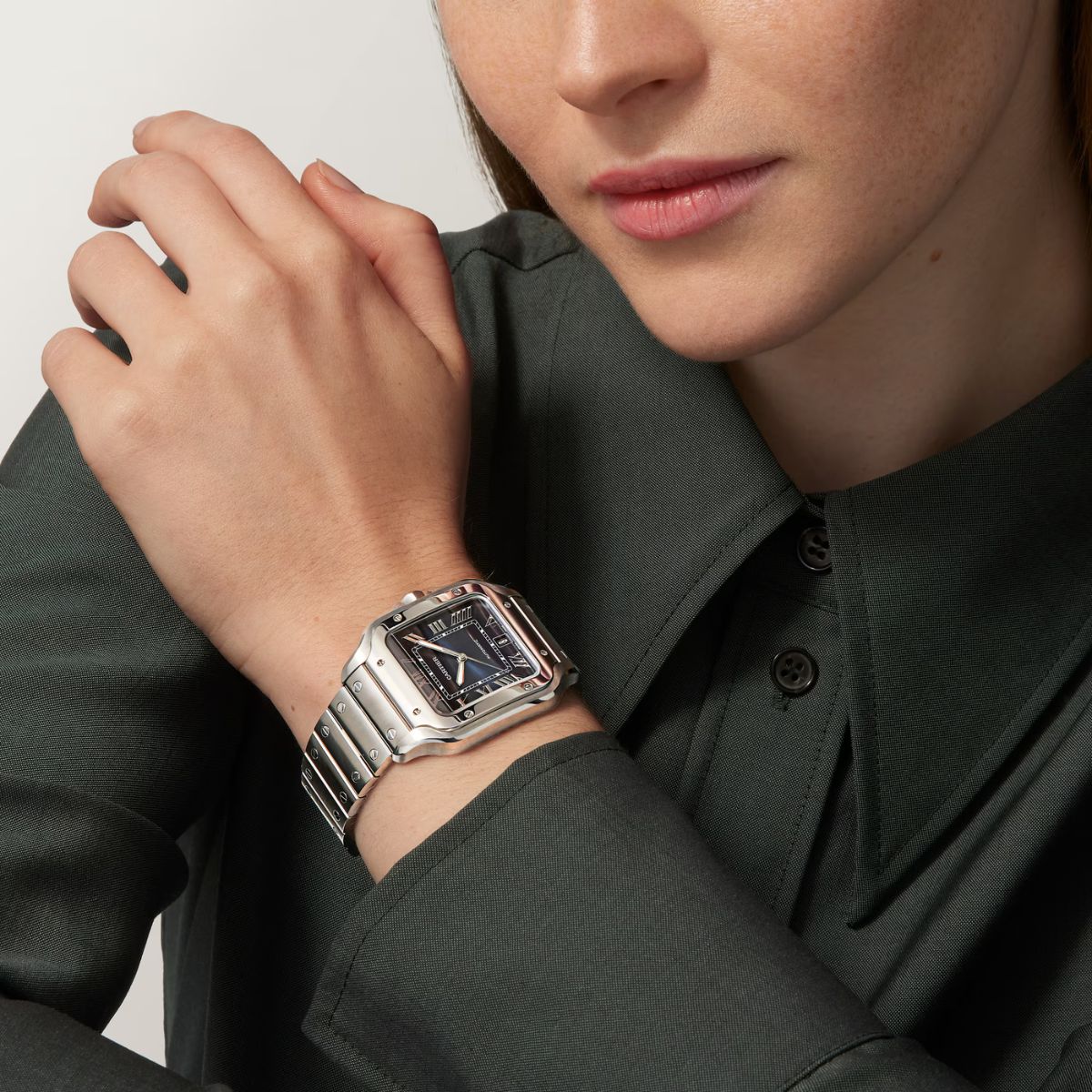Cartier 40 Santos Large Blue Dial WSSA0071