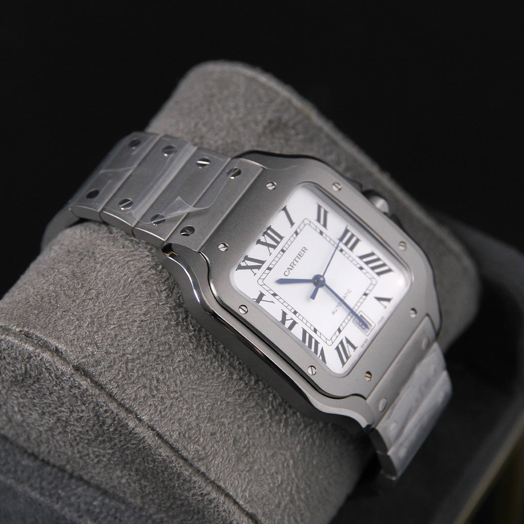 Cartier 40 Santos Large Silver Dial Titanium WSSA0089