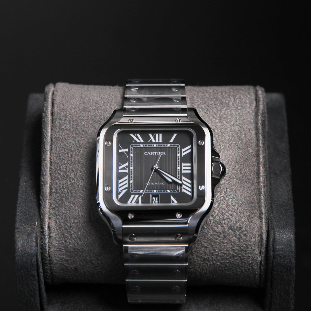 Cartier 40 Santos Large Black Dial WSSA0096