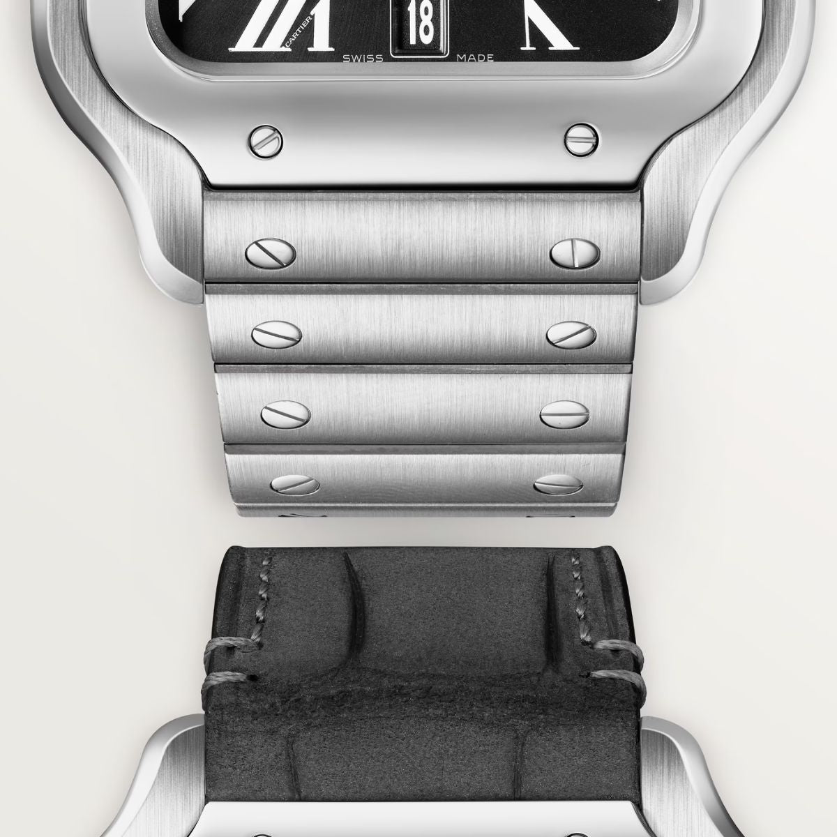 Cartier 40 Santos Large Black Dial WSSA0096